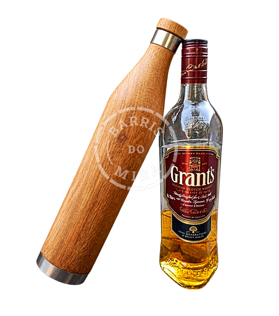 Botella de madera — Una forma clásica en madera · Barrisdomira