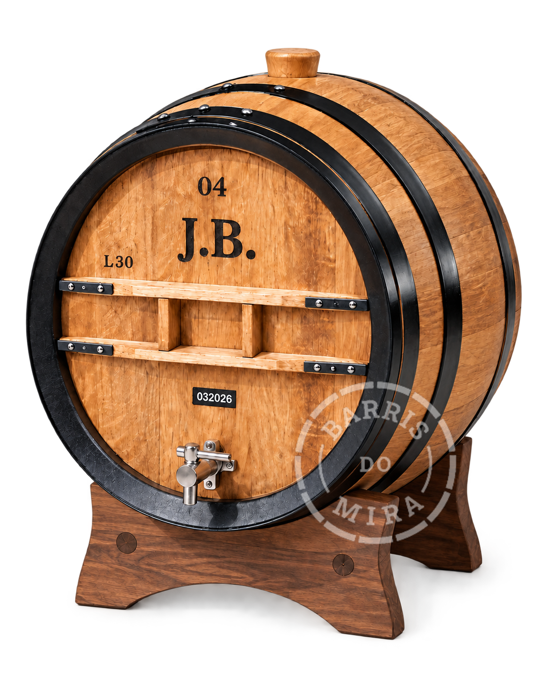 Barril personalizado número 04 com suporte e torneira
